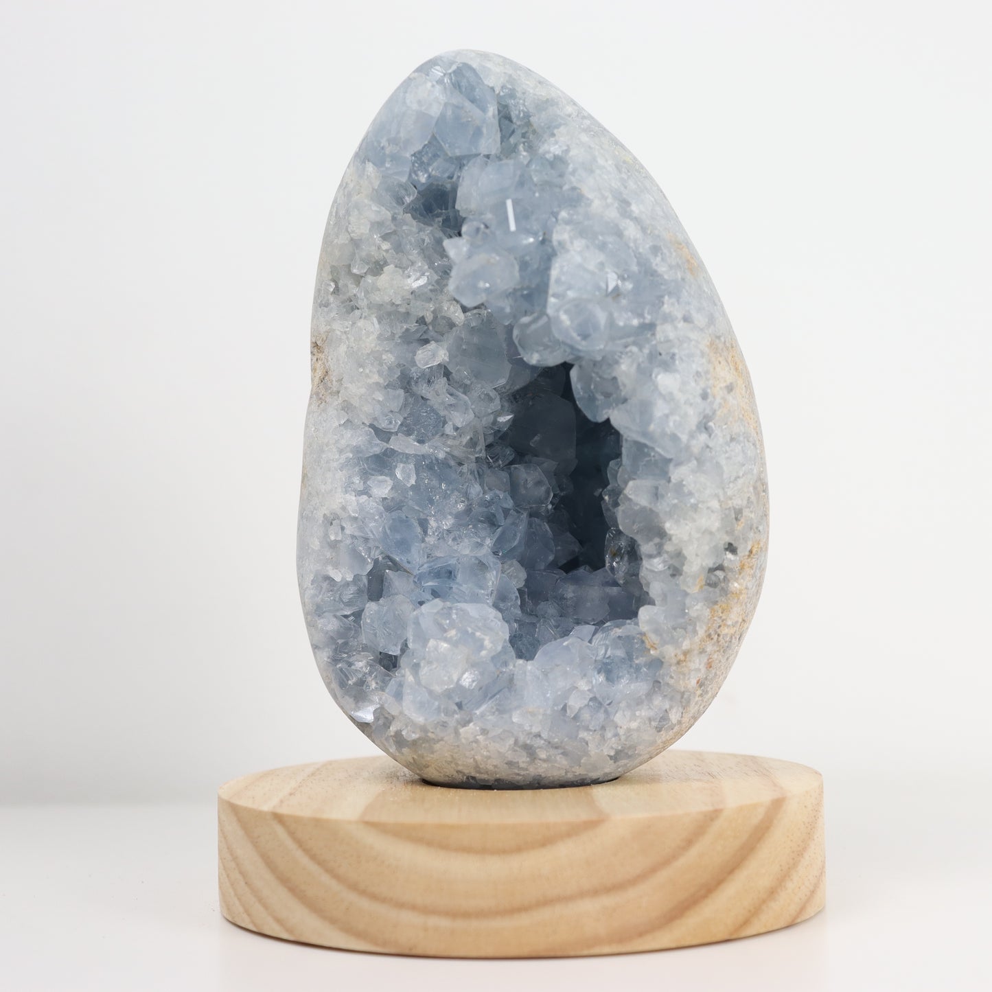 Celestite Semi-Polished Geode Egg 1153g