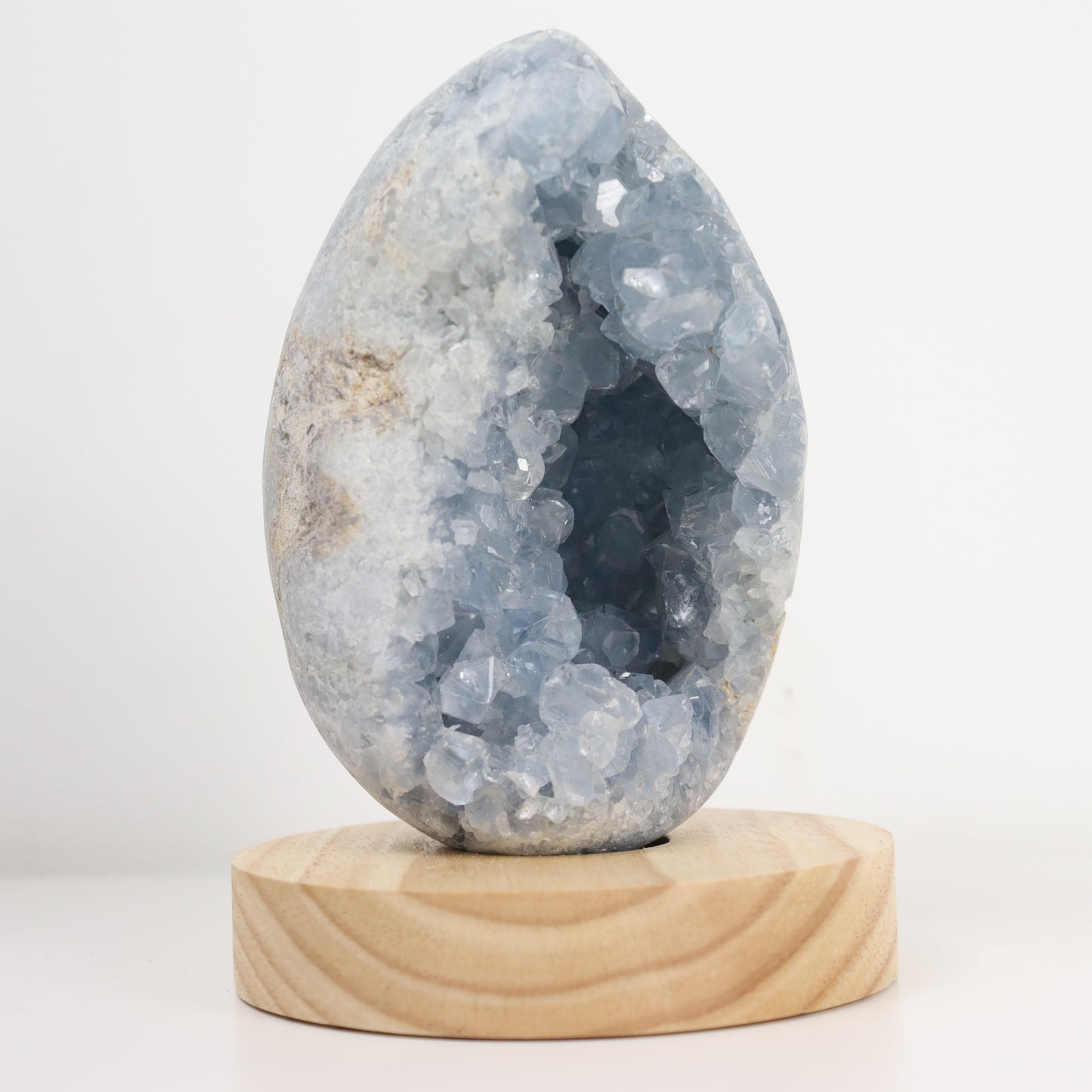 Celestite Semi-Polished Geode Egg 1153g