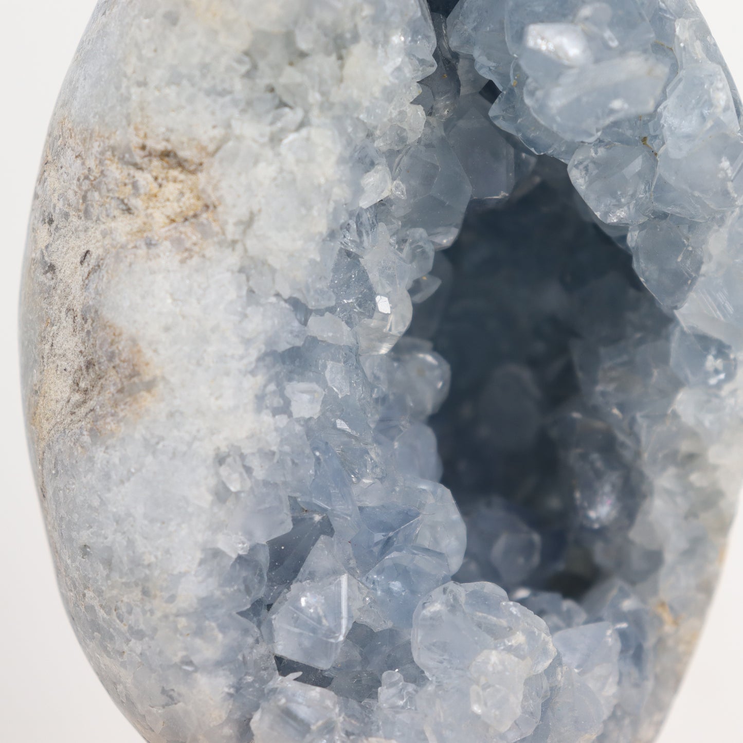 Celestite Semi-Polished Geode Egg 1153g