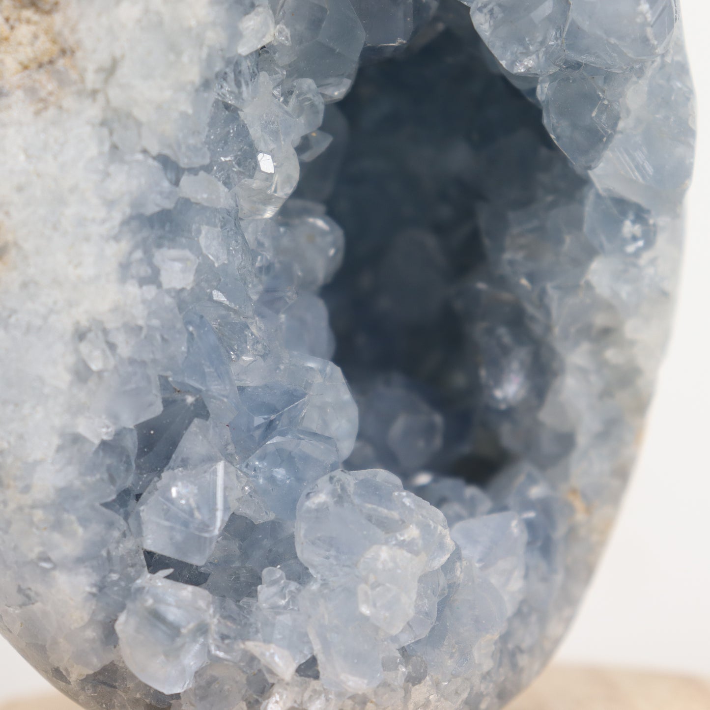 Celestite Semi-Polished Geode Egg 1153g